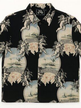 Rebel Vengeance Cherub Paradise Tapestry Jacket, Designer Streetwear Art